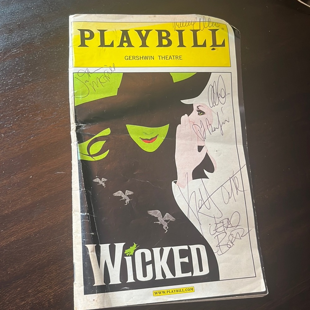 Autographed Wicked Playbill August 2010